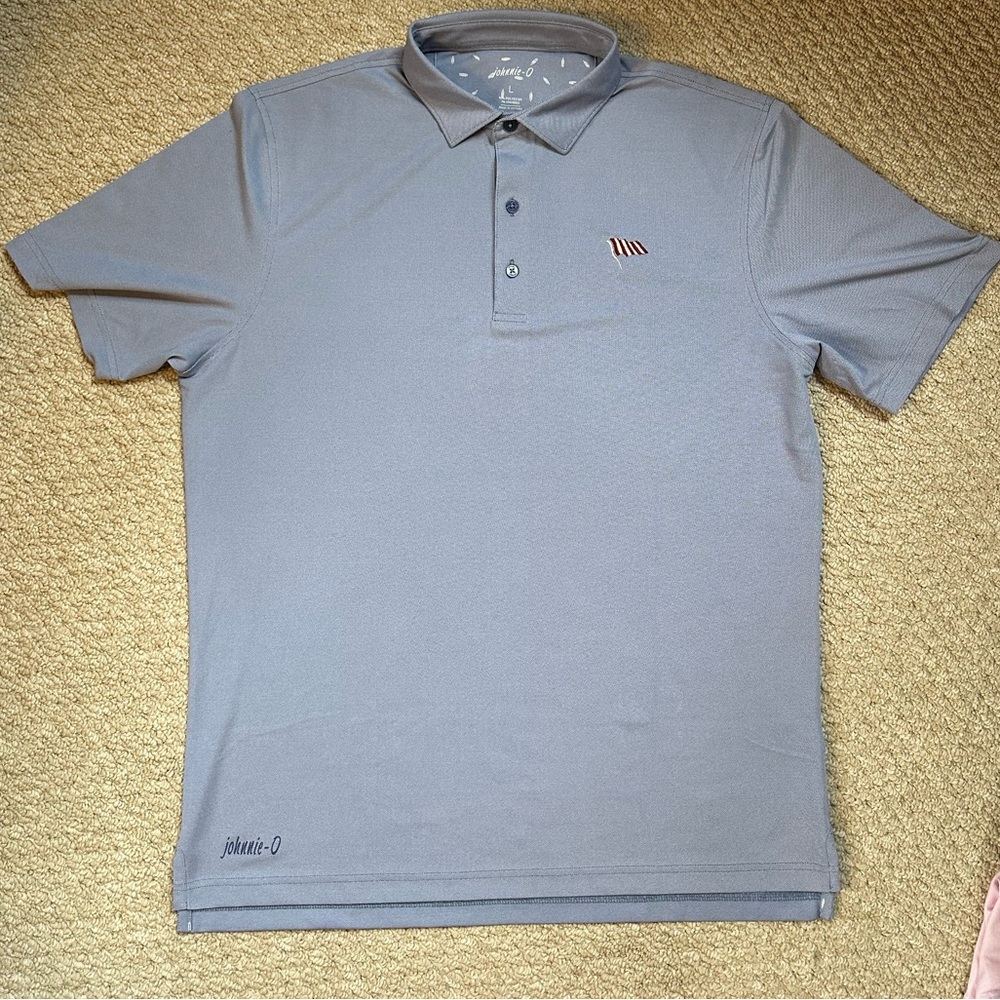 Boston Golf Club Johnnie O Blue Golf Shirt Size Large